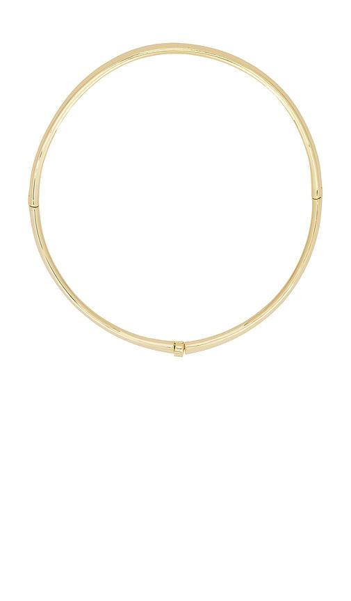 shashi hinge necklace cuff in metallic gold.