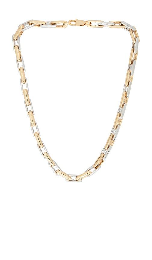 shashi lucien necklace in metallic silver,metallic gold.