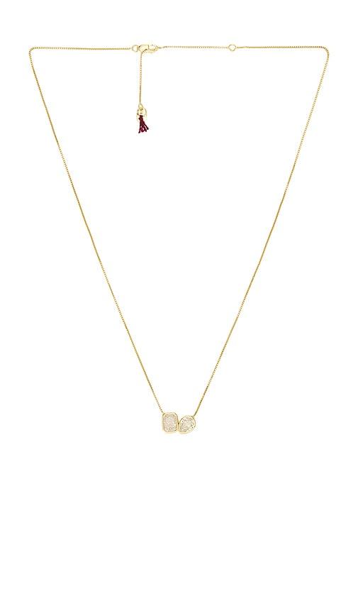 shashi not married yet necklace in metallic gold.