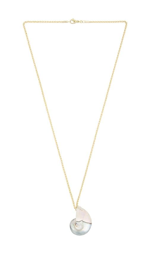 shashi pendant necklace in brown.