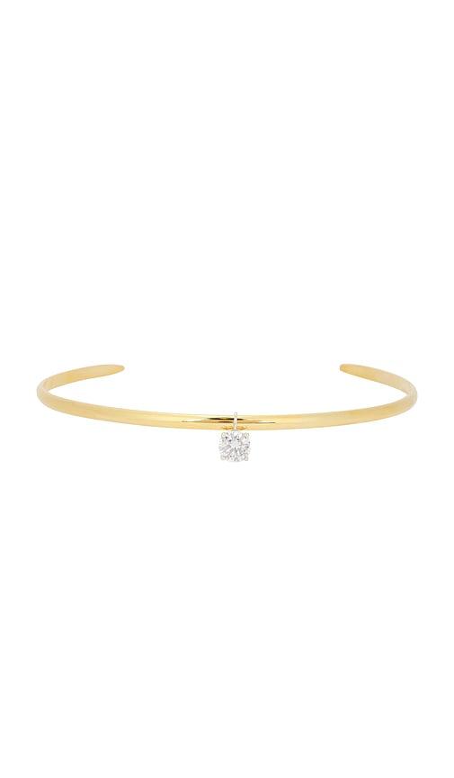 shashi roux necklace cuff in metallic gold.