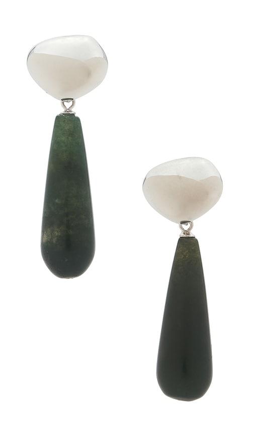 shashi sage drop earring in green.