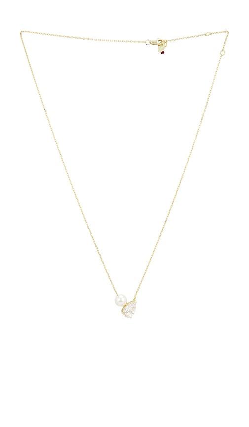 shashi toi et moi necklace in metallic gold.