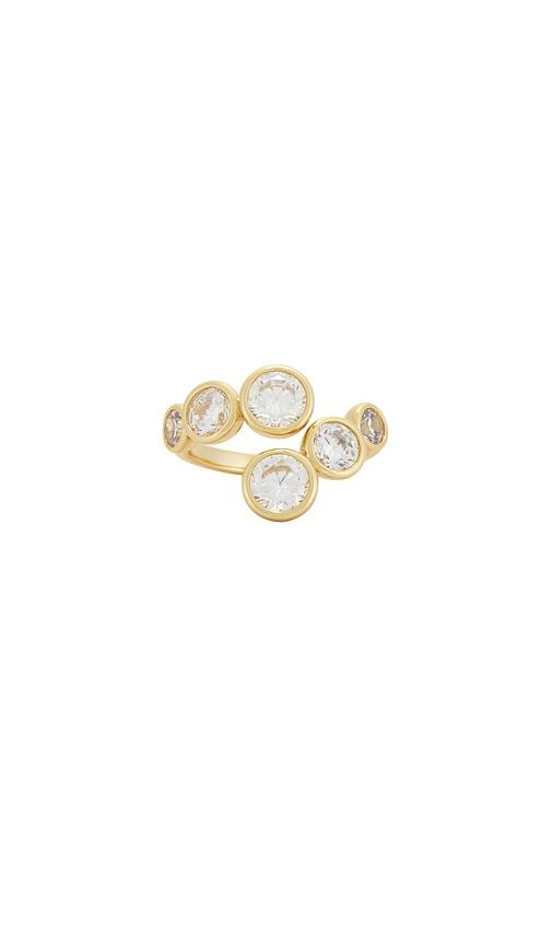 shashi voluta ring in metallic gold. - size 5 (also in 6, 7)