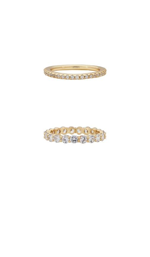shashi vroom ring set in metallic gold. - size 6 (also in 8)