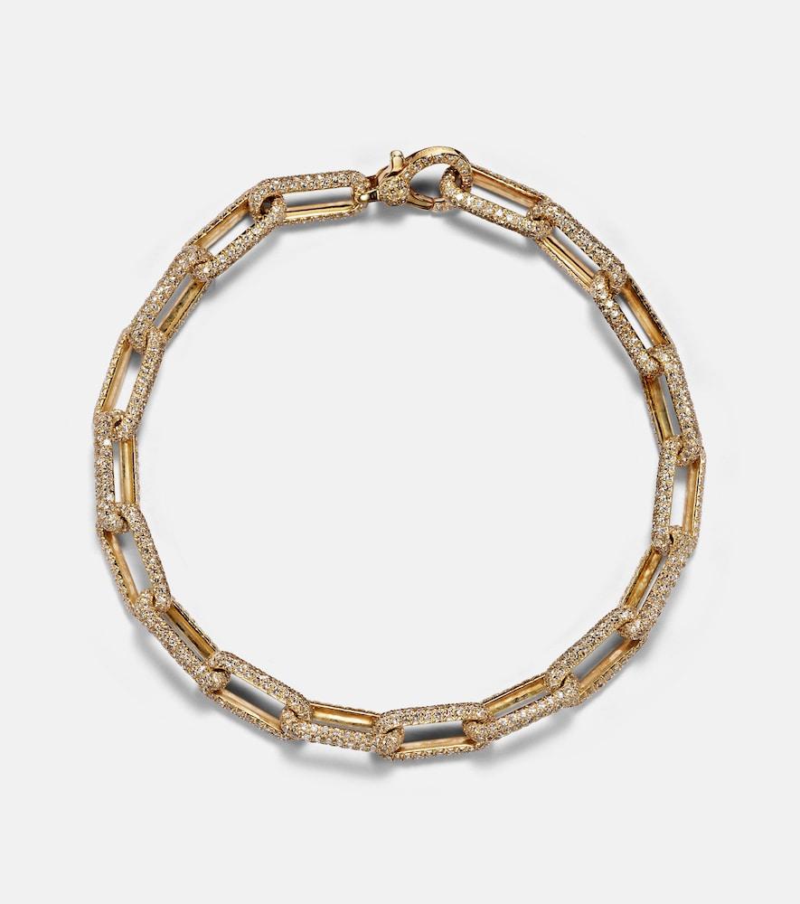 shay jewelry 18kt gold chain bracelet with diamonds