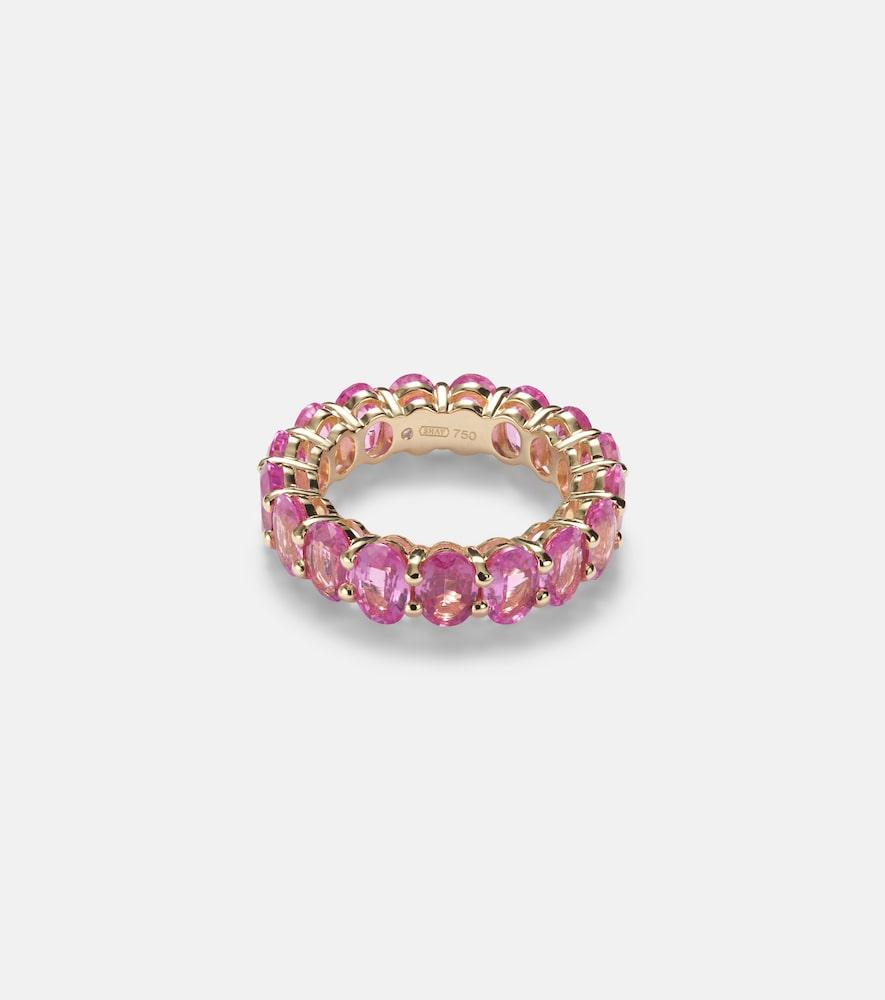 shay jewelry 18kt gold eternity ring with sapphires