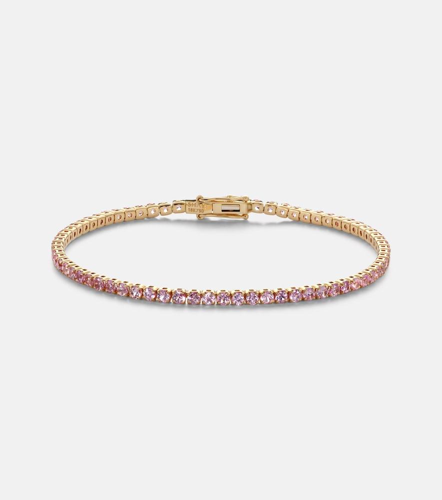 shay jewelry 18kt gold tennis bracelet with sapphires
