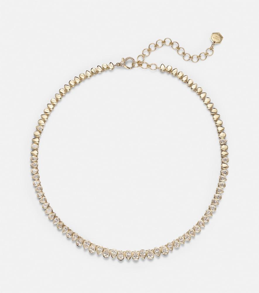 shay jewelry 18kt gold tennis necklace with diamonds