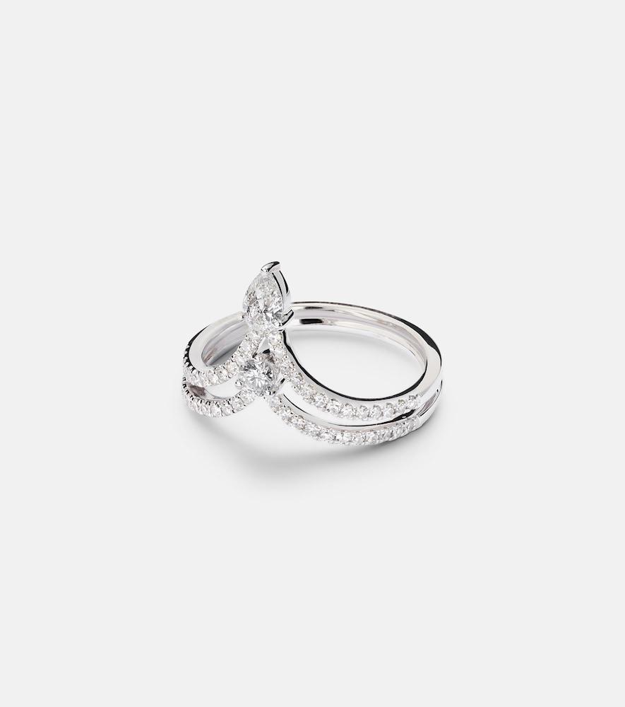 shay jewelry 18kt white gold ring with diamonds