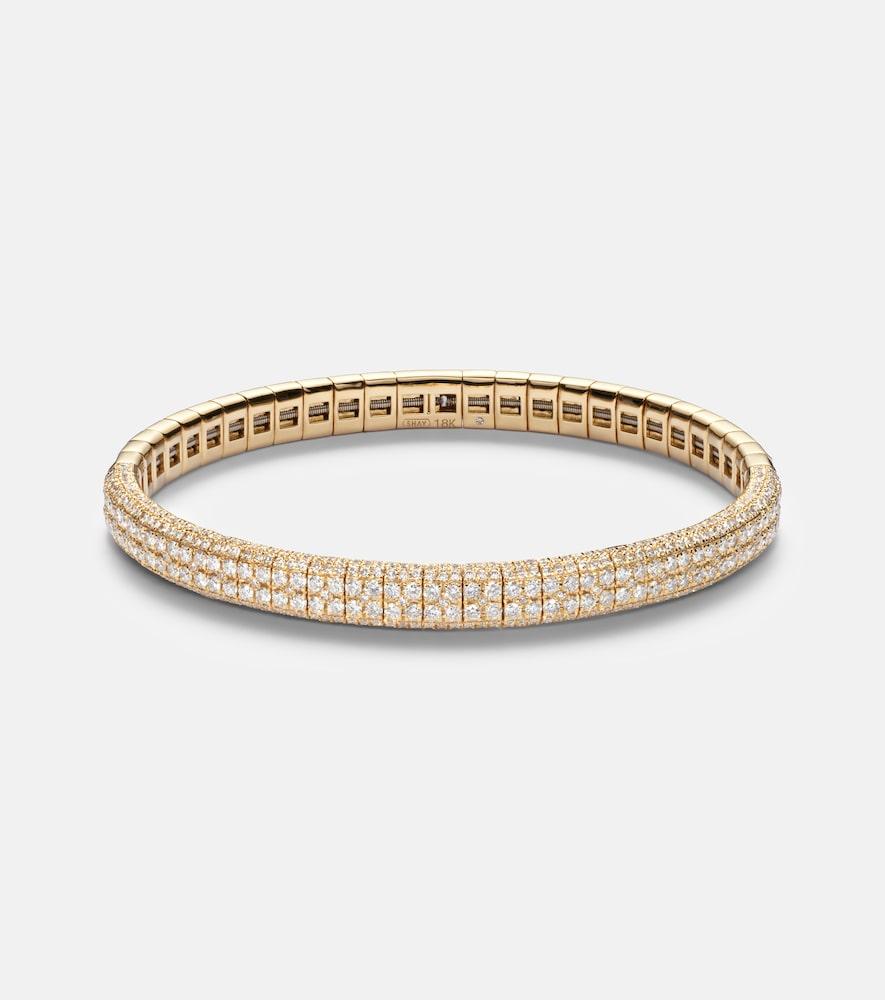 shay jewelry stretch 18kt gold bracelet with diamonds