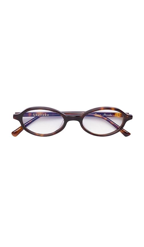 shevoke rowa blue light glasses in brown.