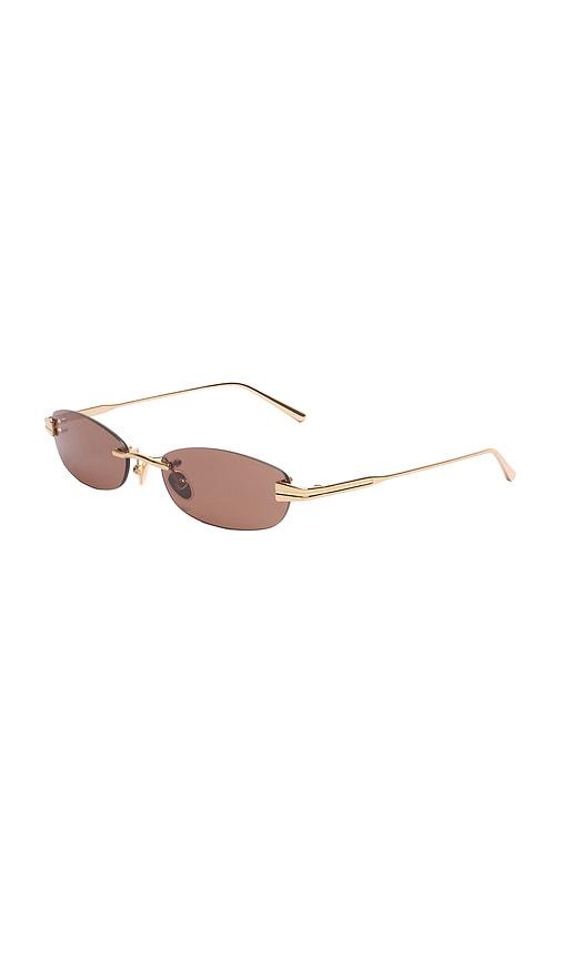 shevoke rue sunglasses in brown.