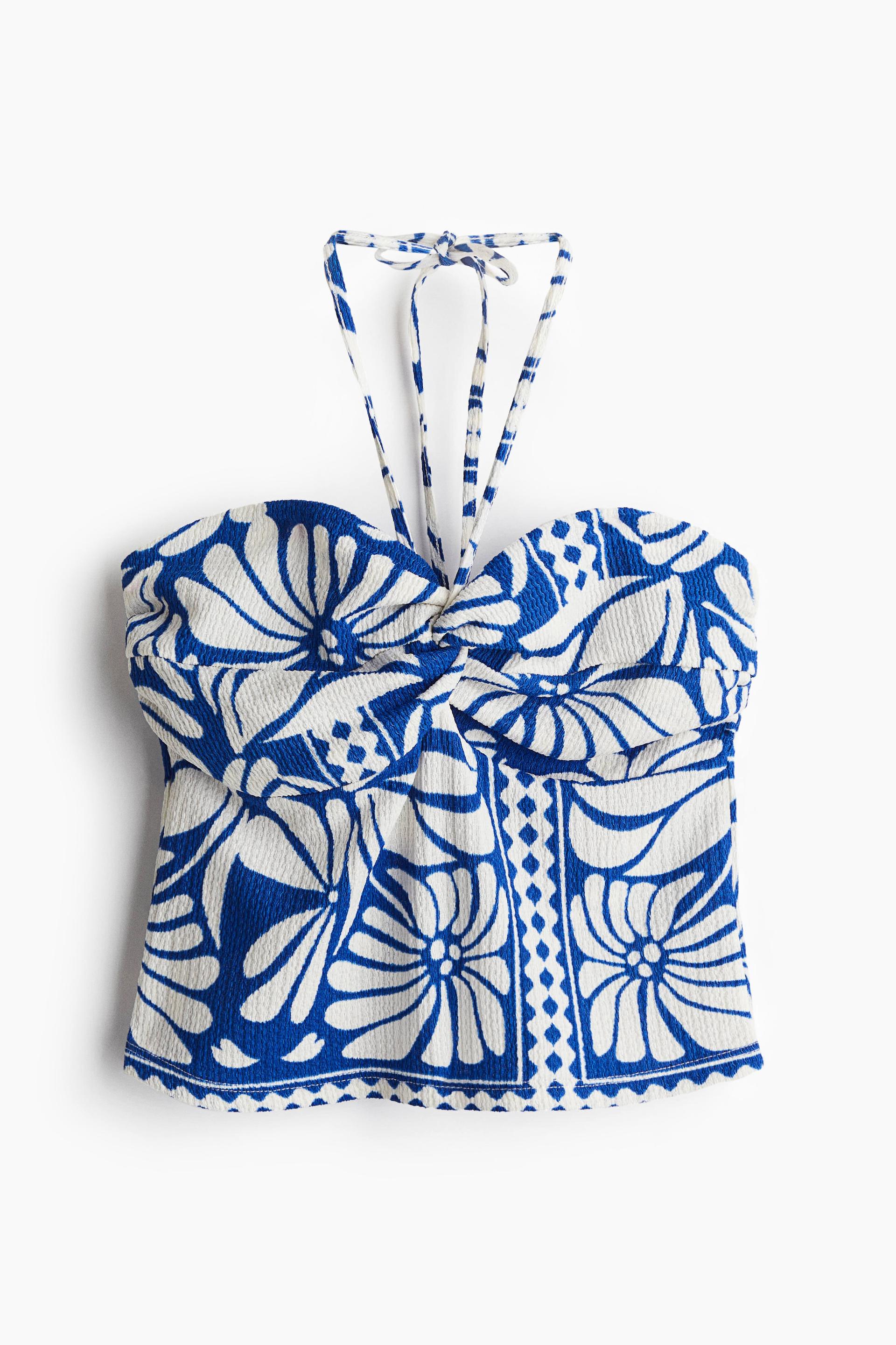 short halterneck top