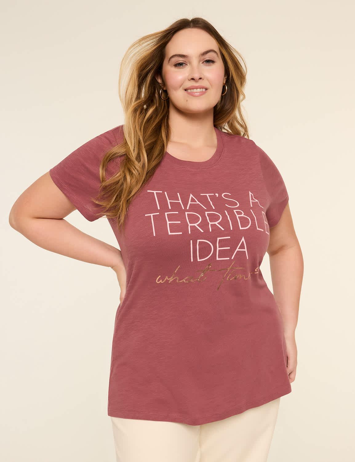 short-sleeve that's a terrible idea graphic tee