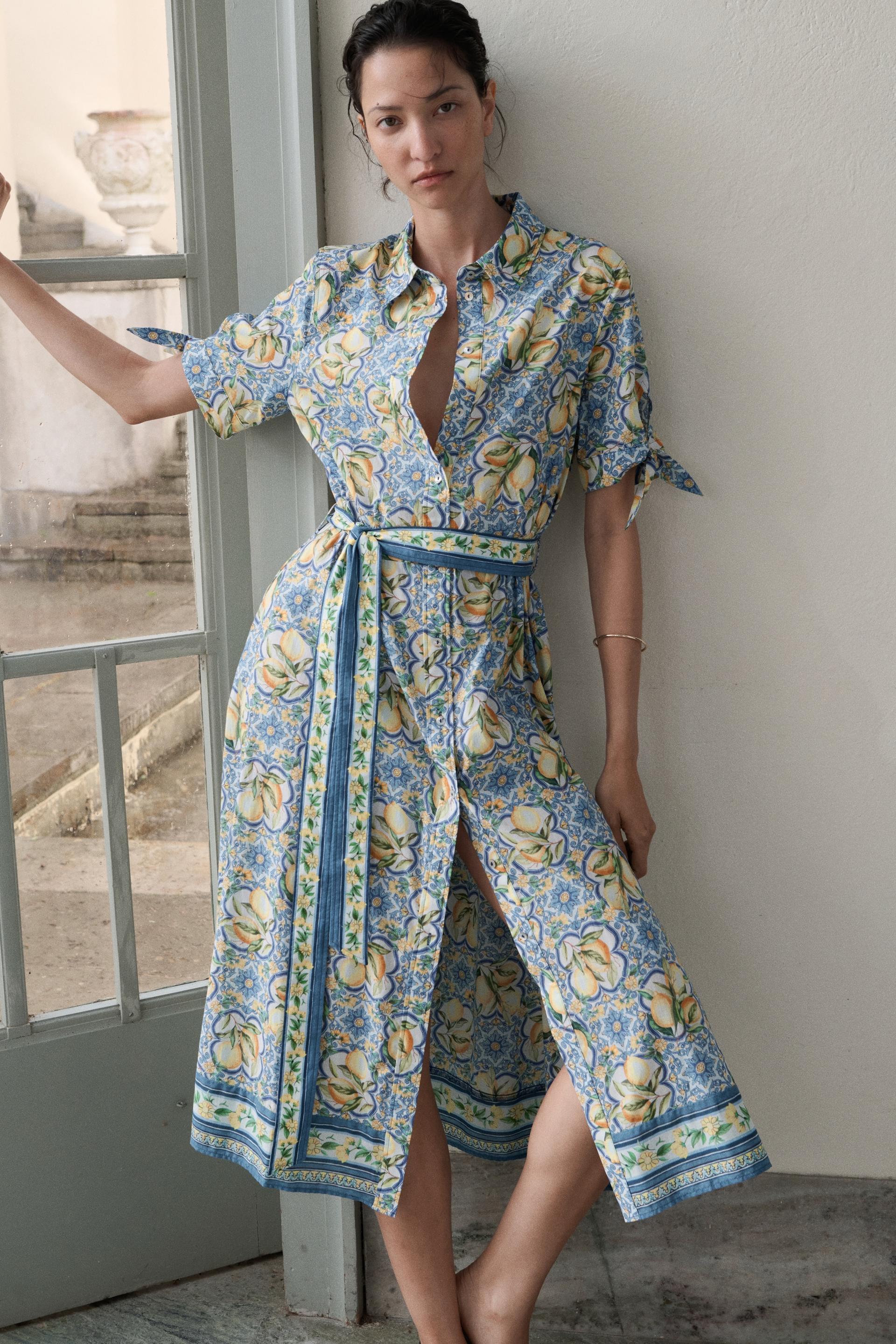 short-sleeved shirt dress