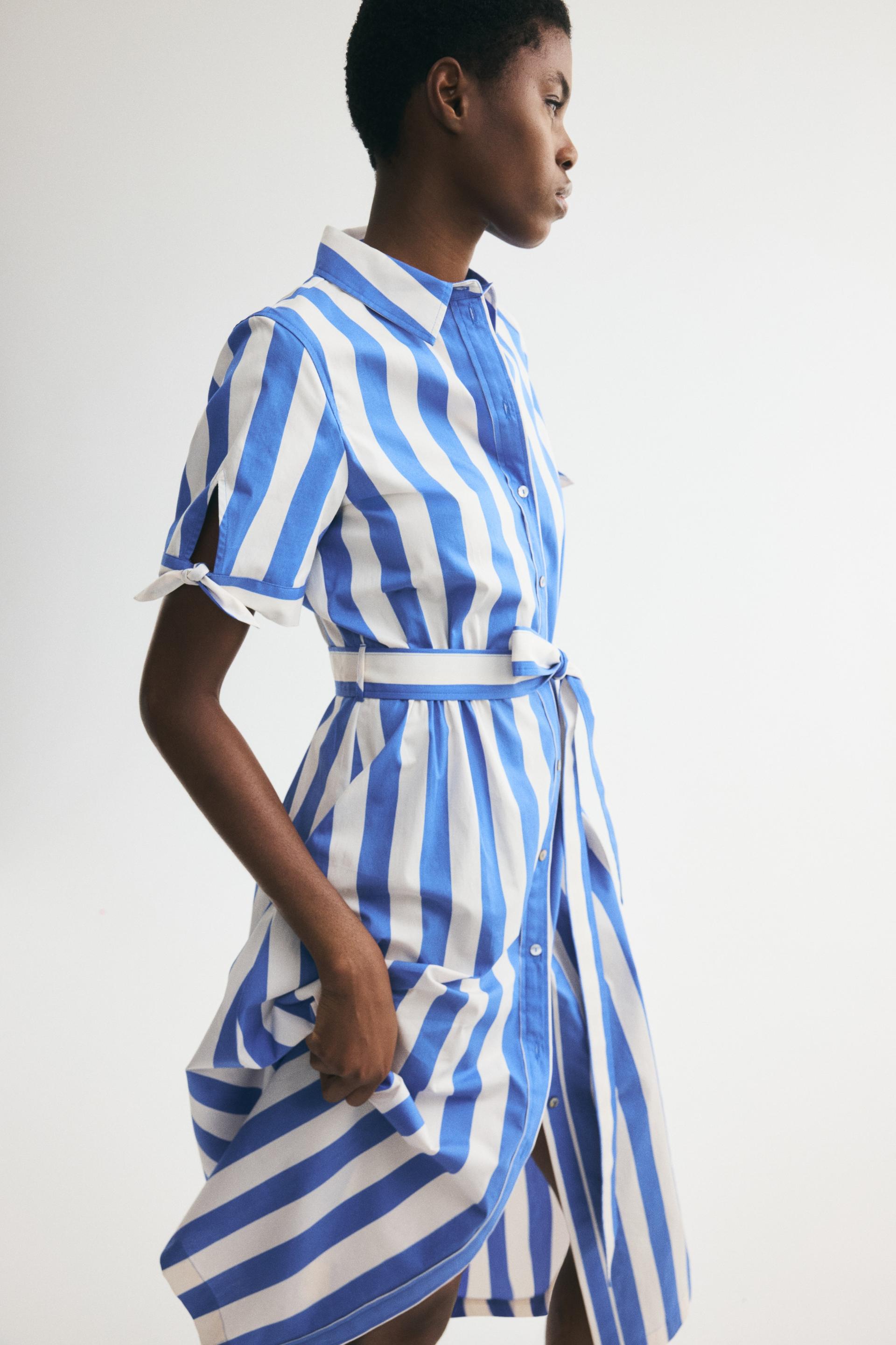 short-sleeved shirt dress