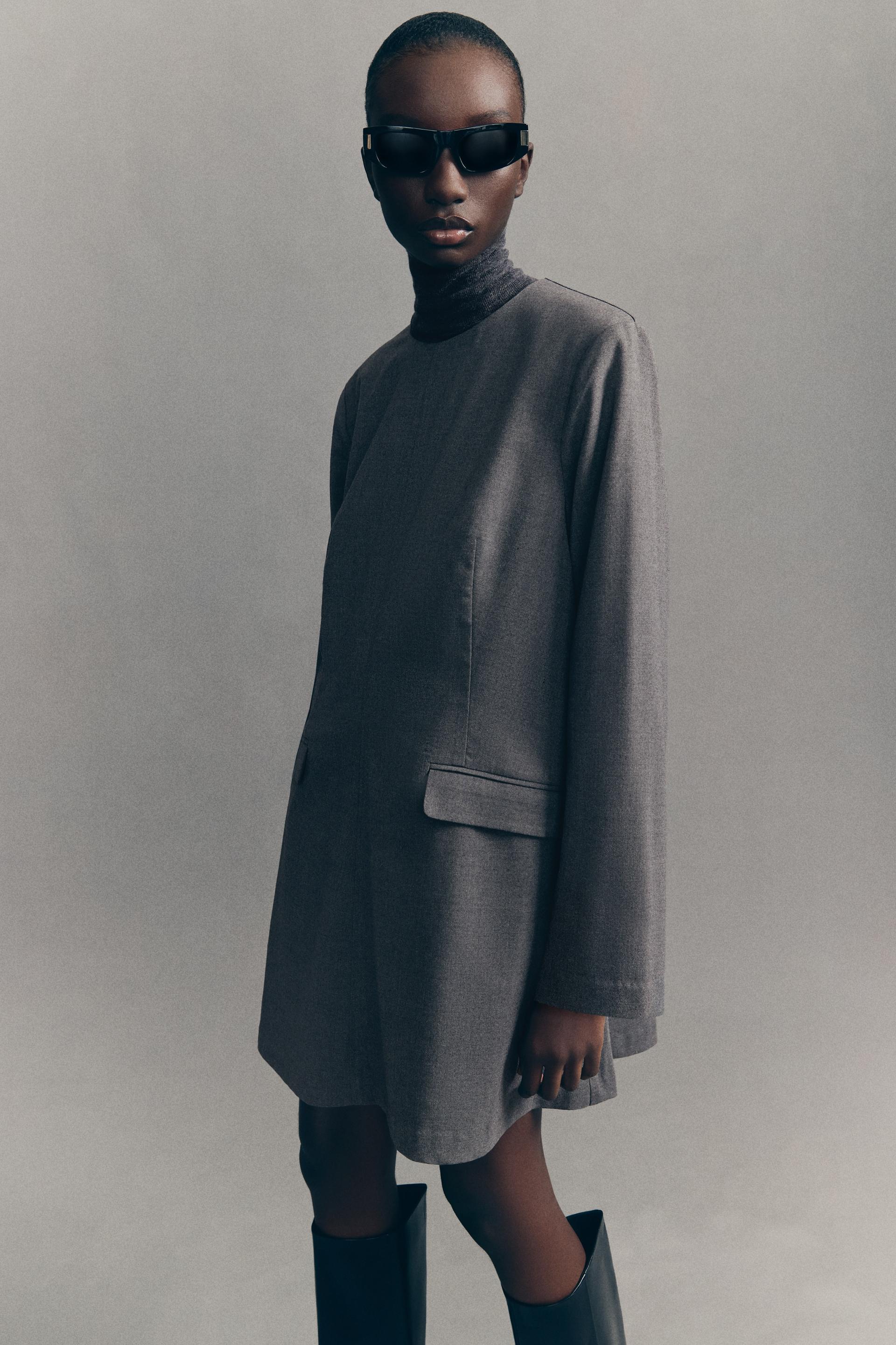 shoulder-pad dress