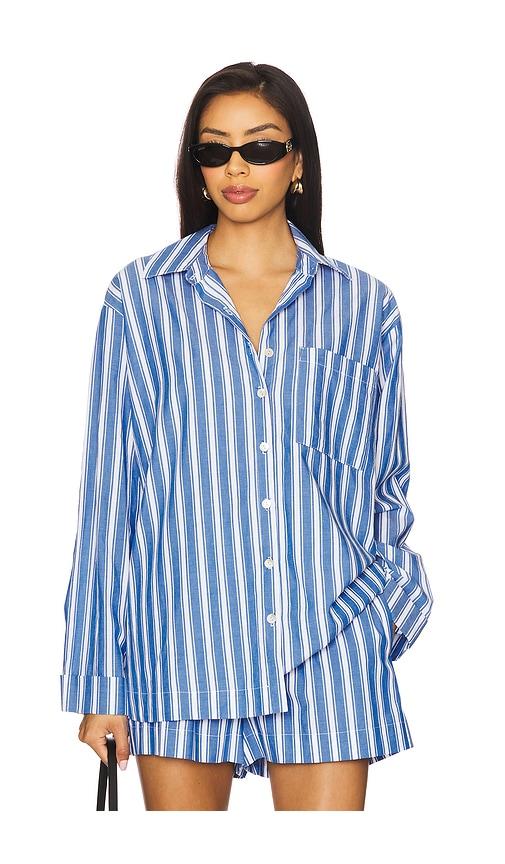 show me your mumu braxton button down in blue. - size l (also in s, xs, m, xl)