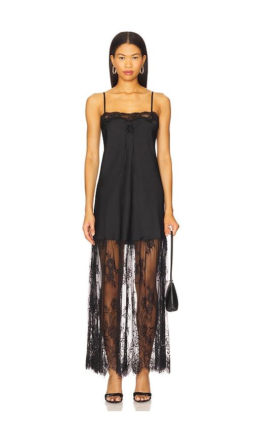 show me your mumu celine dress in black. - size l (also in xs, s, m)