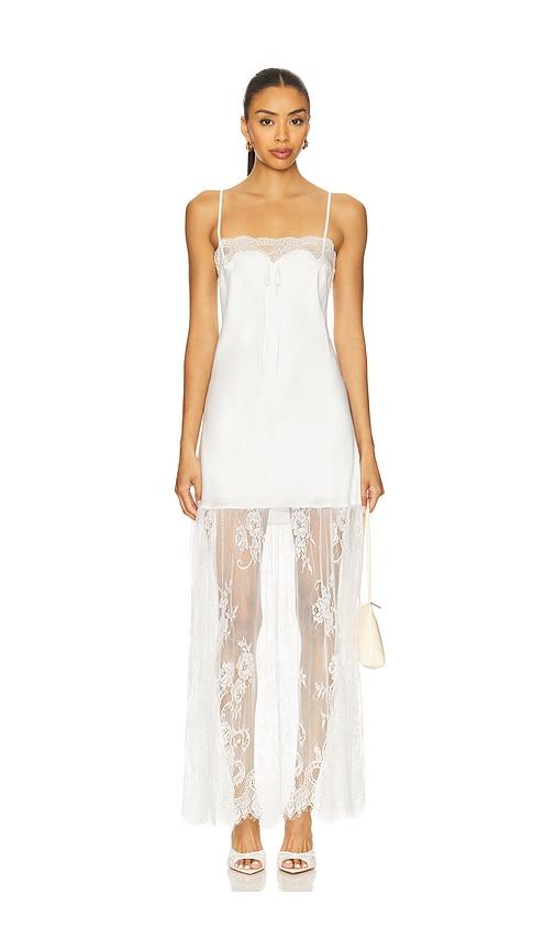 show me your mumu celine dress in white. - size l (also in xl)