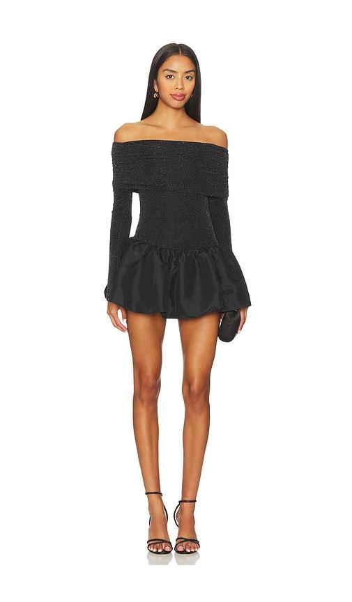 show me your mumu charlize mini dress in black. - size l (also in s, xs, m)