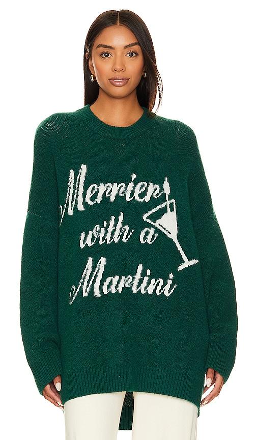 show me your mumu classic crewneck sweater in green. - size s (also in xs)
