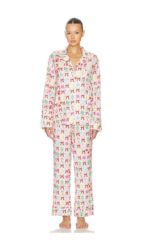 show me your mumu classic pj set in white. - size xl (also in xs, xxl)