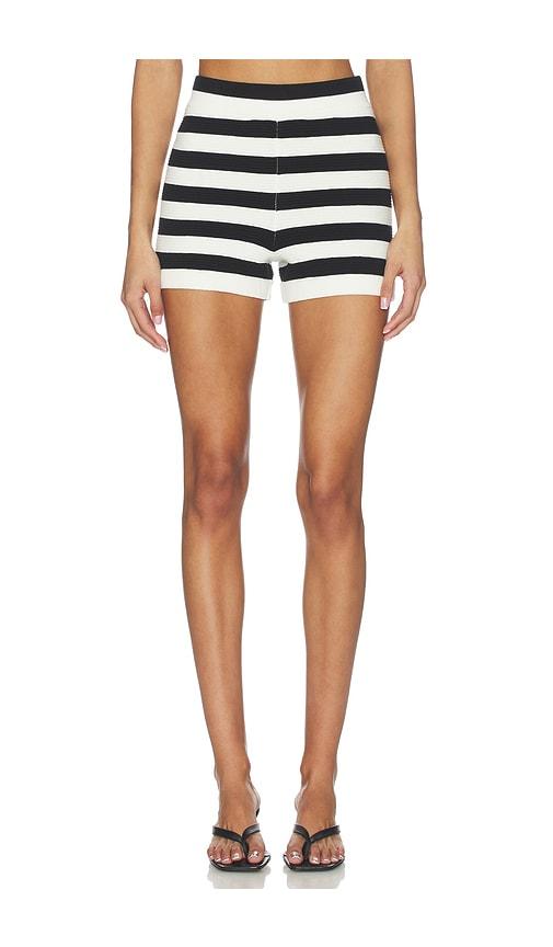 show me your mumu devin shorts in black,white. - size l (also in m, s, xl, xs)