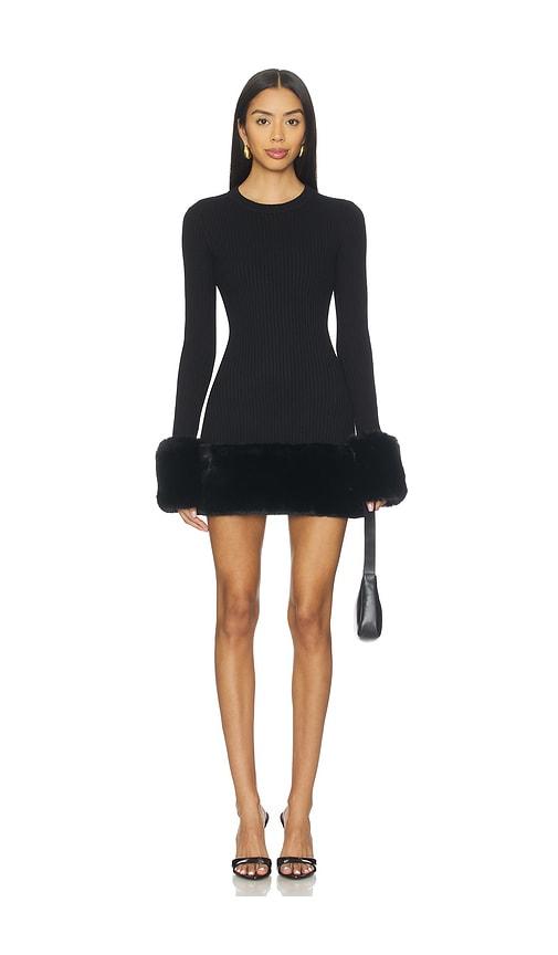 show me your mumu drescher mini dress in black. - size l (also in xs, s, m, xl)