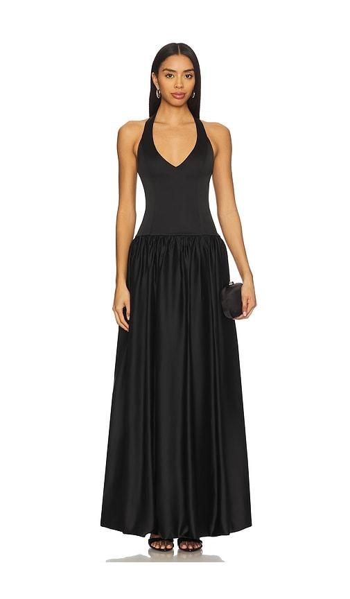 show me your mumu eliza maxi dress in black. - size m (also in xs)