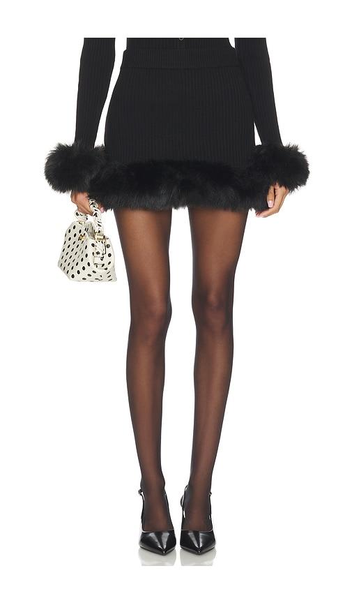 show me your mumu fran mini skirt in black. - size l (also in m, s)