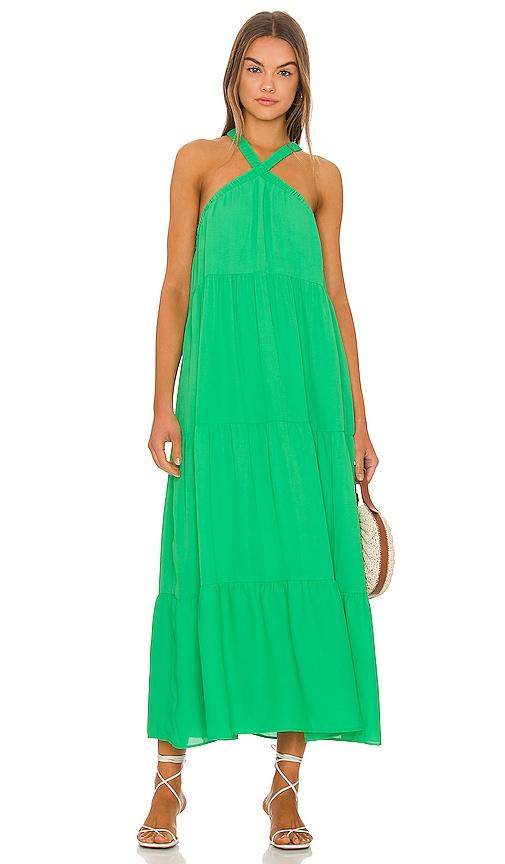 show me your mumu hallie halter dress in green. - size xl (also in l)