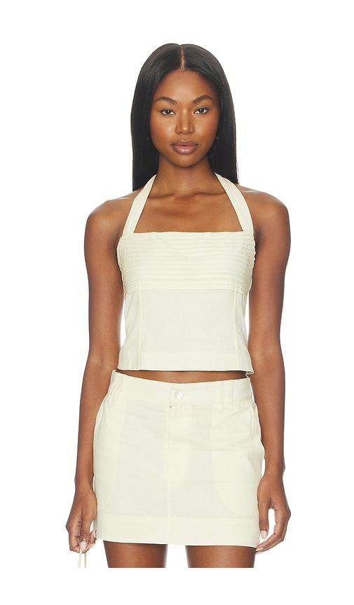 show me your mumu hayden halter top in yellow. - size l (also in s, xs, m, xl)