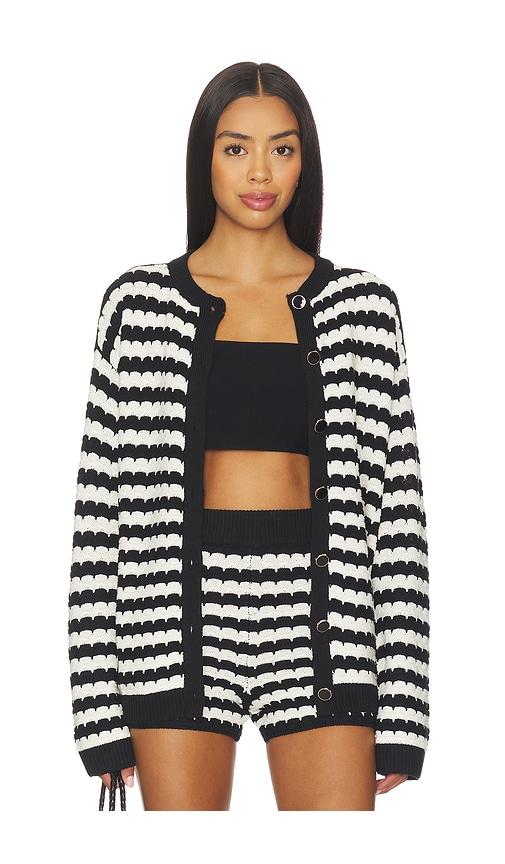 show me your mumu inez cardigan in black,white. - size l (also in s, m, xl)