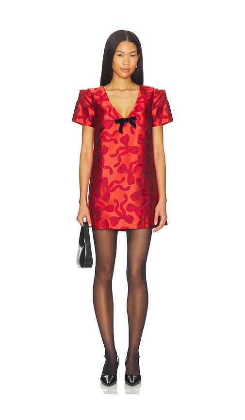 show me your mumu jeanette dress in red. - size l (also in xs, s)