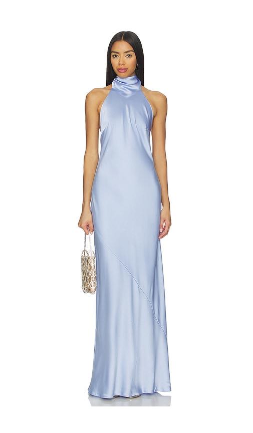 show me your mumu lisa maxi dress in baby blue. - size l (also in s)