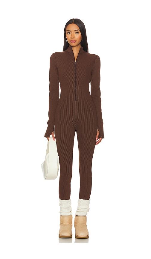 show me your mumu lodge onesie in chocolate. - size m (also in s)
