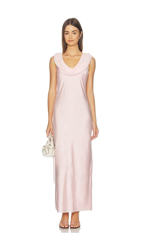 show me your mumu maya midi dress in pink. - size l (also in xs, s, m, xl)