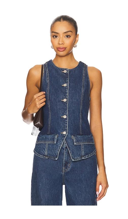 show me your mumu midland vest top in blue. - size m (also in xs)