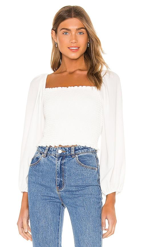 show me your mumu mindy top in white. - size s (also in xs)