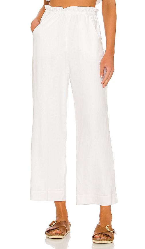 show me your mumu peggy pants in white. - size l (also in s, xl)
