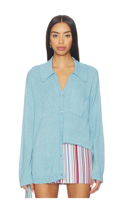 show me your mumu sonny sweater in blue. - size l (also in xs, s, m, xl, xxl)