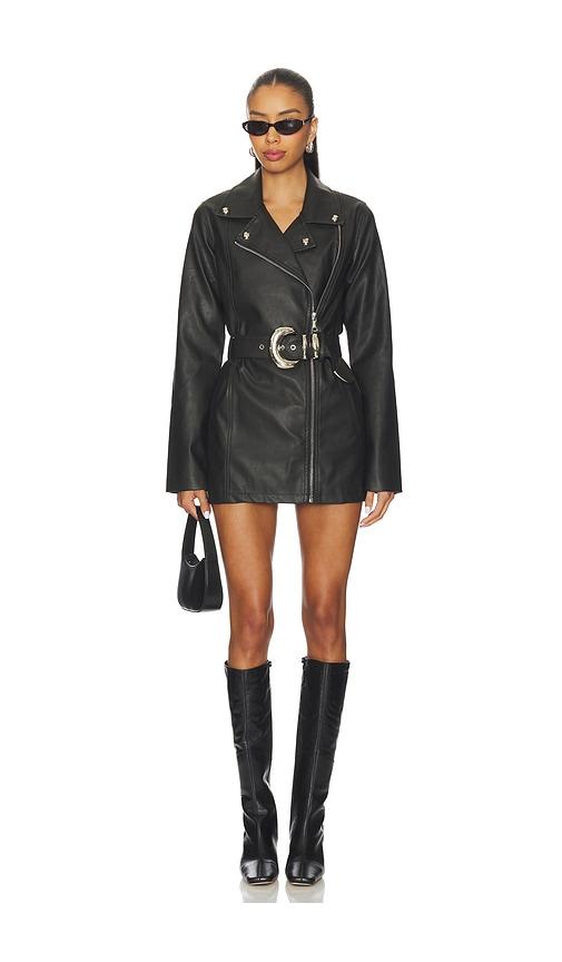 show me your mumu stapleton mini dress in black. - size m (also in s)
