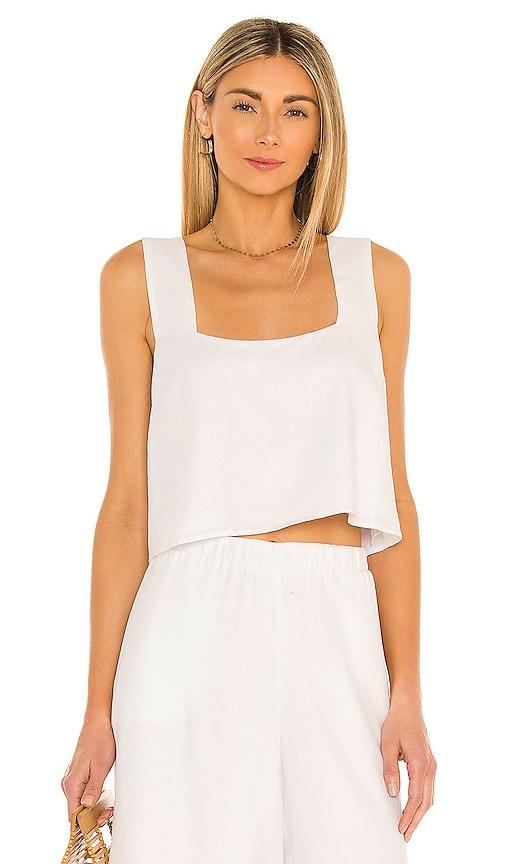 show me your mumu tara crop top in white. - size xl (also in l)
