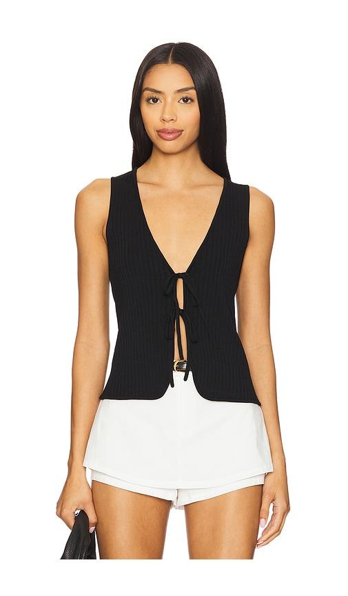 show me your mumu time out tie top in black. - size l (also in s, m, xl)