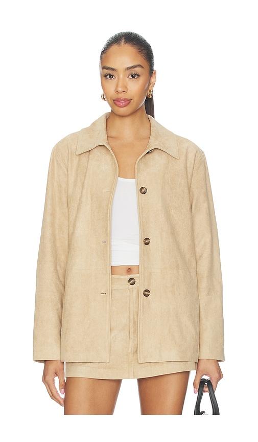 show me your mumu vancouver jacket in beige. - size l (also in xs, s, m, xl)