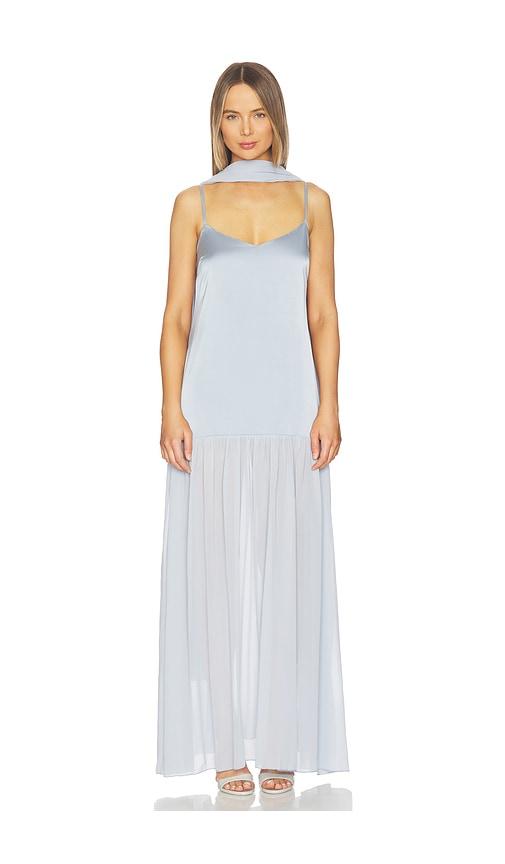 show me your mumu x revolve dahlia maxi dress in baby blue. - size l (also in s, xs, m, xl)