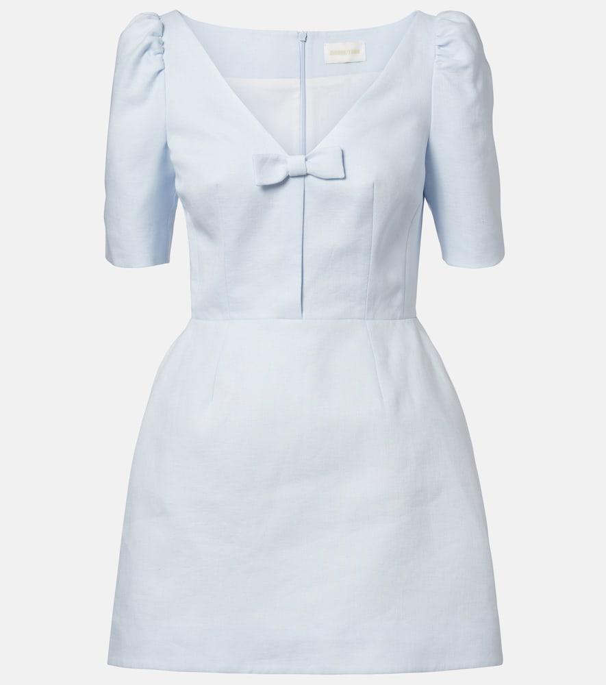 shushu/tong bow-detail linen minidress
