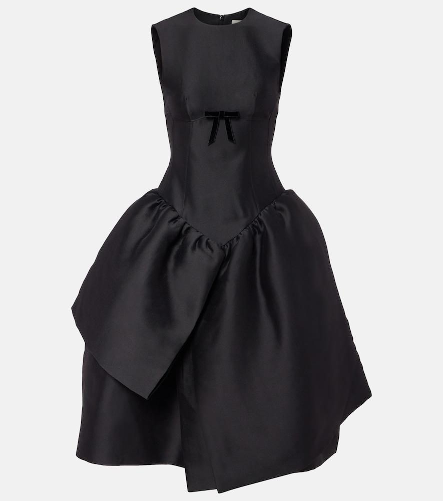 shushu/tong bow-detail midi dress